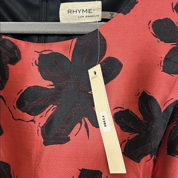 NWT Rhyme Floral Sleeveless Dress in Burgundy and Black - Picture 5 of 6